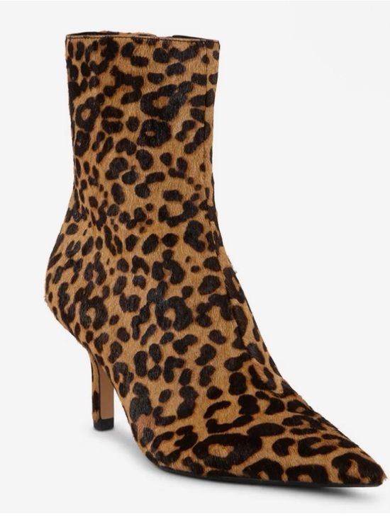 Steve Madden Shoes - Steve Madden ‘Alston’ Bootie Leopard Ponyhair Fur Boots Low Heel 8.5 NIB